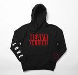 Black & Red Classic Premium Love Hoodie